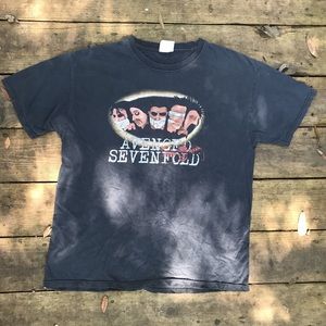 WELL LOVED AVENGED SEVENFOLD FADED BLACK T-SHIRT